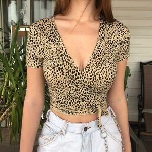 Sold- Brandy Melville Cheetah Print Crop Top
